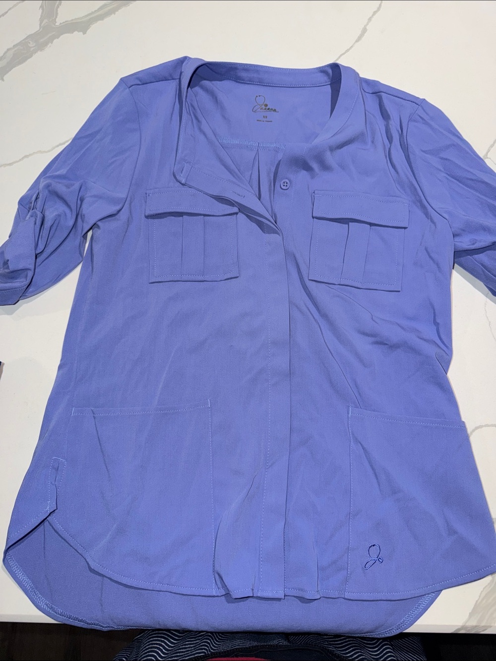 Jaanuu Lavender Utility Scrub Top